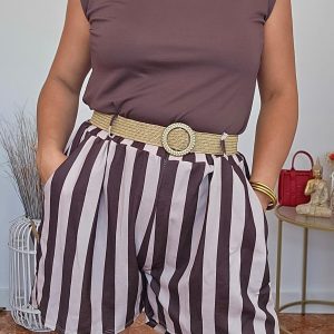 Short rayas cinturón 6456