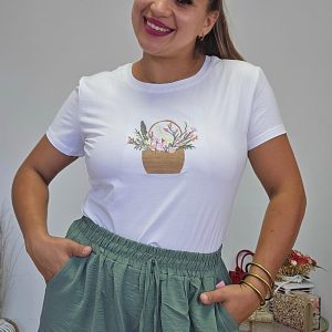 Camiseta flores 2963