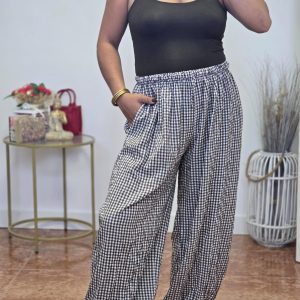 Pantalón globo vichy 10295