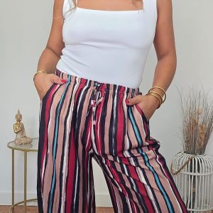 Pantalón rayas balloon 35112