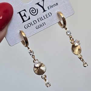 Argollas Brillantes Doradas - 226
