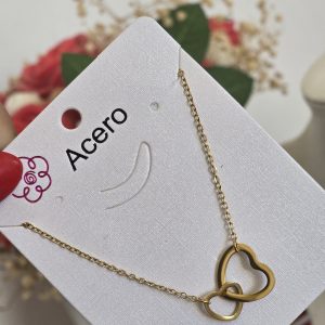 Collar Doble Corazón Dorado - 212