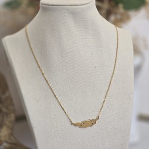 Collar Pluma Dorado - 216