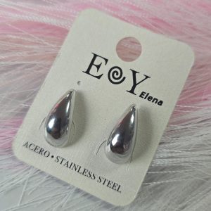 Pendientes Gota Plateados - 517
