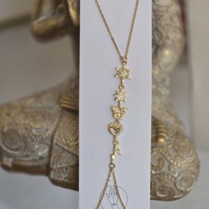 Pulsera de Mano Dorada -  208
