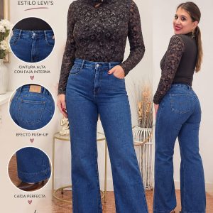 Pantalón vaquero faja campana 22086