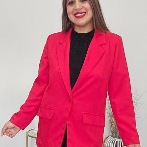 Chaqueta rojo botón 13714