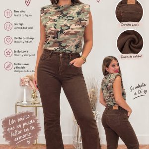 Pantalón vaquero chocolate L5621