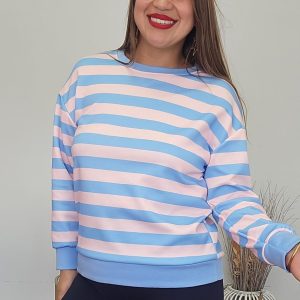 Sudadera rayas celeste16205